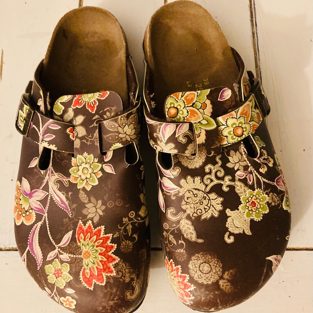 Birkenstock Fussbett Papilion Floral boston shoes 39